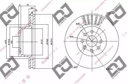 Тормозной диск DJ PARTS BD1087